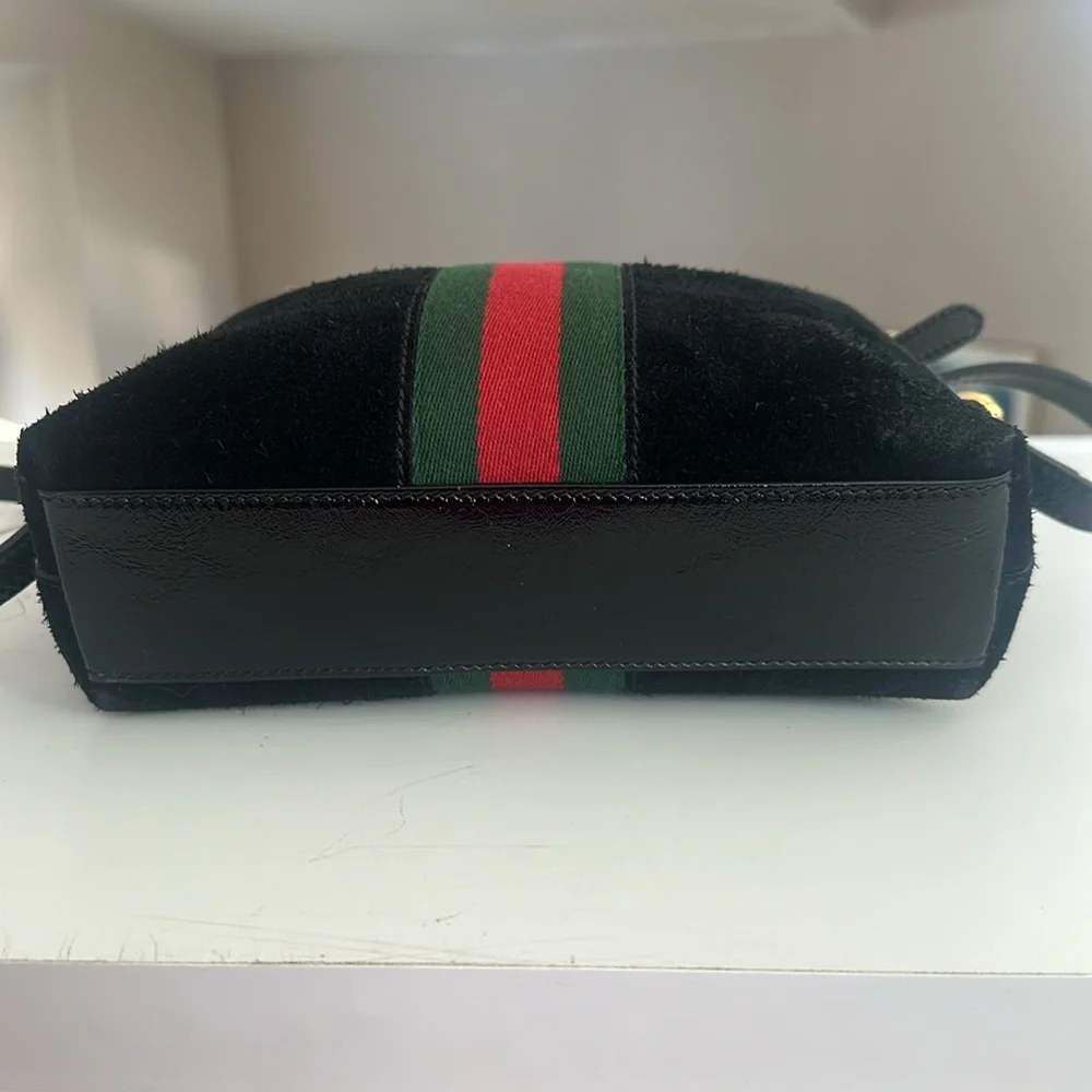 Beautiful Gucci Ophidia black suede Crossbody bag - Picture 8 of 15
